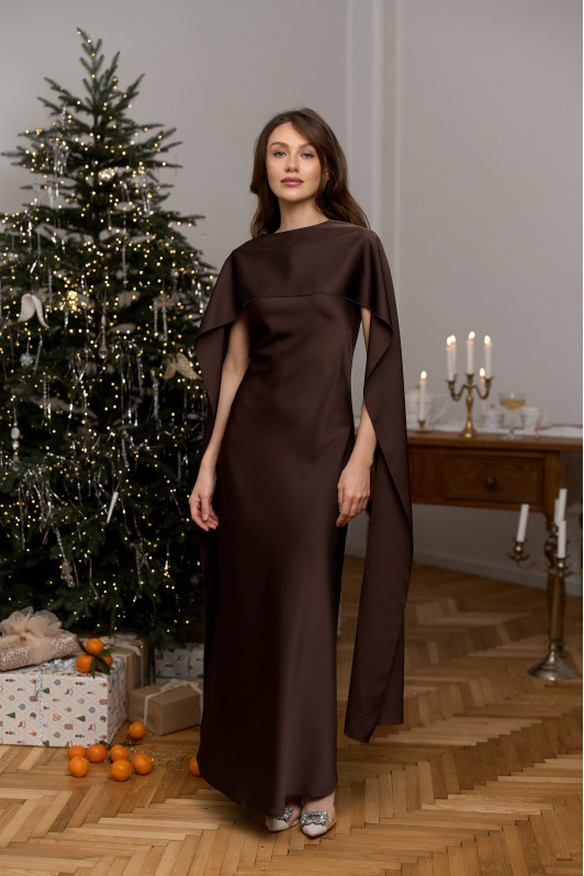 Сукня №1038 шоколад 1038 зображення 2363