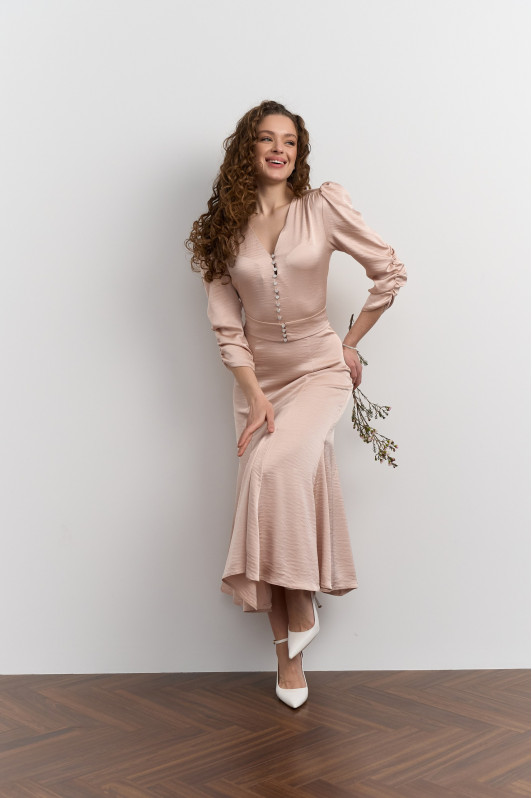 Сукня №1044 персик 1044 зображення 2405