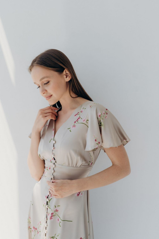 Модель №837.2 світлий беж блак квіти 837.2 зображення 508